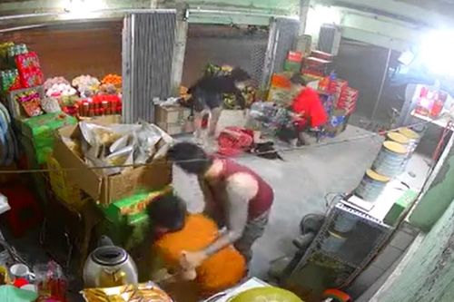 Nhóm côn đồ xông vào đánh đập nữ chủ cửa hàng trái cây dã man