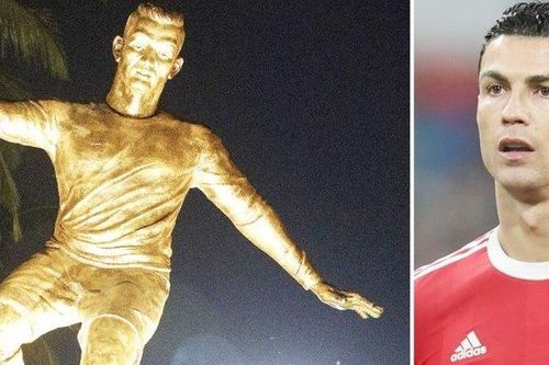 Tượng Ronaldo ở Ấn Độ gây ra tranh cãi dữ dội