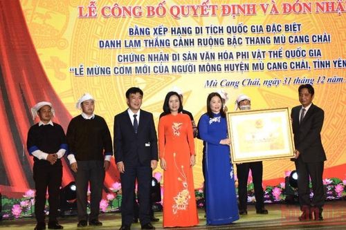 Yên Bái đón nhận Bằng xếp hạng Di tích quốc gia đặc biệt Ruộng bậc thang Mù Cang Chải