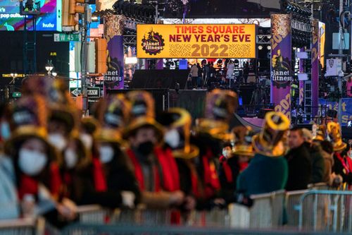 Hình ảnh đón Năm mới 2022 trên Quảng trường Thời đại ở New York