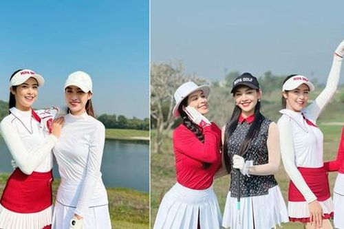 Đỗ Mỹ Linh, Ngọc Hân và dàn người đẹp khoe dáng gợi cảm trên sân golf ngày đầu năm mới
