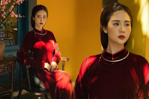 Rũ bỏ phong cách cá tính trong 'Thương ngày nắng về', Phan Minh Huyền dịu dàng với áo dài đầu năm
