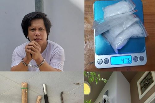 Nam thanh niên bán ma túy dùng hung khí chống trả công an khi bị vây bắt