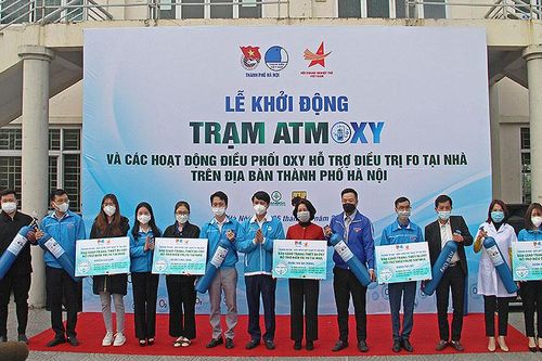 Khởi động 'Trạm ATM oxy miễn phí' của tuổi trẻ Thủ đô