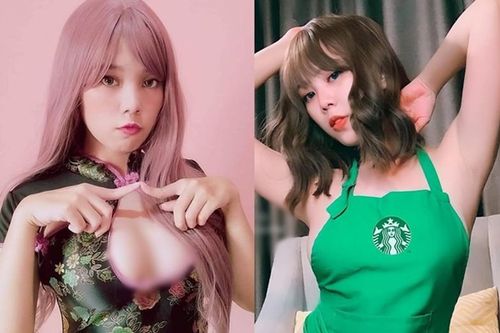 Mặc tạp dề, hot girl mũm mĩm vô tư 'thả rông' đốt mắt người nhìn