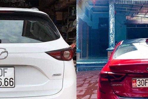 Xôn xao hình ảnh 6 xe ô tô cùng mang biển số ngũ quý 666.66