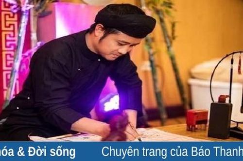 'Ông đồ' trẻ say mê thư pháp