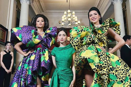 Ít ai như Hòa Minzy, 1m55 nhưng lại rất thích đọ dáng với các nàng hậu 'khổng lồ'