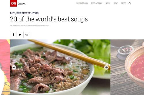 Phở Việt Nam vào danh sách 20 món nước ngon nhất thế giới