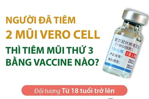 Người đã tiêm 2 mũi Vero Cell thì tiêm mũi thứ 3 bằng vaccine nào?