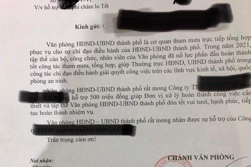 Bình Dương: Chánh Văn phòng TP 'xin doanh nghiệp' 500 triệu đồng do 'nóng vội'