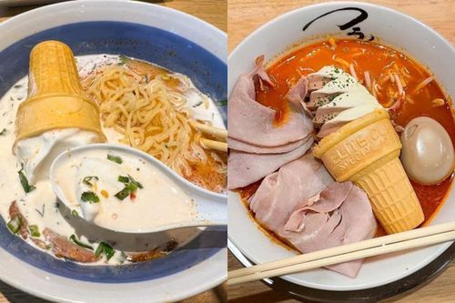 Trend lạ của giới trẻ, mì tomyum 'mix' cùng kem ốc quế