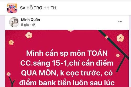 Làm bài hộ, thi hộ online- 'tiền mất tật mang'