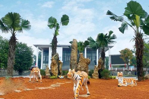 Tượng hổ gầy trơ xương ở thị xã Phú Thọ do doanh nghiệp tặng