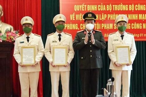 Thành lập Phòng An ninh mạng và phòng, chống tội phạm sử dụng công nghệ cao tại Công an các tỉnh