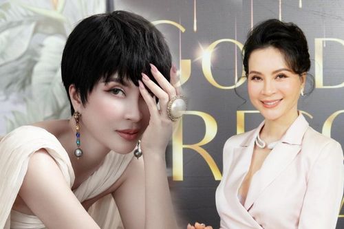 'Nữ hoàng ảnh lịch' - MC Thanh Mai trẻ trung quên tuổi đi nhận giải thưởng