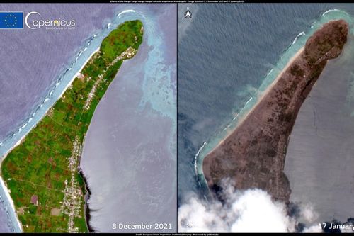 Sức mạnh tàn phá khủng khiếp của núi lửa Tonga