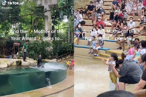 Video hài hước: 'Bà mẹ của năm' lấy con làm lá chắn
