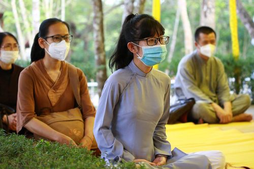 Tăng ni, phật tử thăm viếng thiền sư Thích Nhất Hạnh