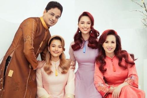 'Hoa hậu giỏi ngoại ngữ' Diệu Hoa hạnh phúc viên mãn bên ông xã và các con