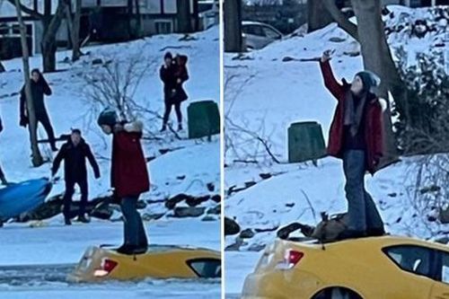 Vội vã tới cứu cô gái có ô tô bị chìm ở sông, nhưng đội cứu hộ Canada bất ngờ khi đến nơi