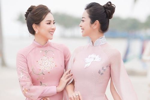 Jennifer Phạm, Mai Ngọc khoe nét dịu dàng với áo dài Ngọc Hân