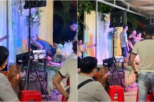 Mặc mát mẻ rồi ôm bạn khác giới nhún nhảy trong đám cưới, người phụ nữ khiến ai nấy nhức mắt