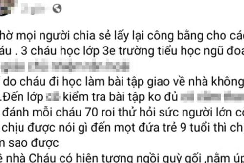 Học sinh lớp 3 tố 'bị đánh 70 roi', thâm tím mông