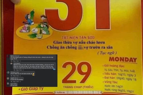 Tờ lịch xuất hiện câu chữ thô tục: 'Chồng ăn chồng...', chuyên gia nhận định 'không thể chấp nhận được'