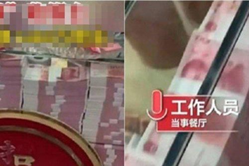 Nhà hàng xếp 50 tỷ đồng tiền mặt trong tủ kính để khách check-in
