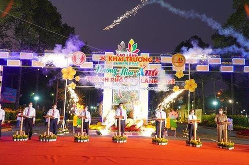 Khai trương Đường hoa Xuân thành phố Cao Lãnh Tết Nhâm Dần năm 2022