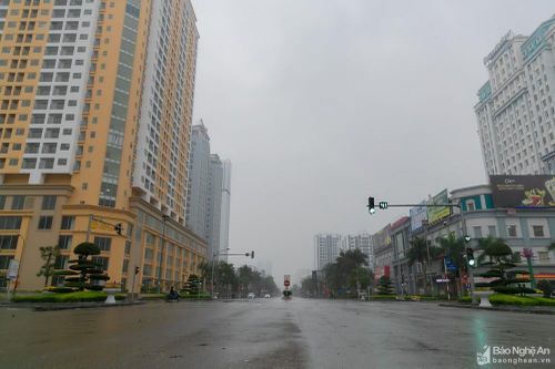 Cảnh bình yên của TP. Vinh trong sáng mùng Một tết