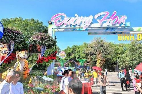 Đường hoa Bình Dương nhộn nhịp ngày Tết