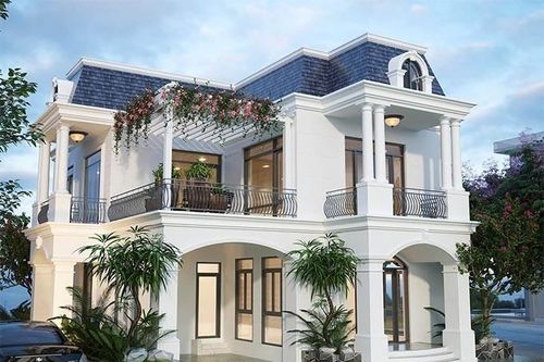 Biệt thự tân cổ điển 2 tầng tiện nghi, sang trọng như bước ra từ phim ảnh