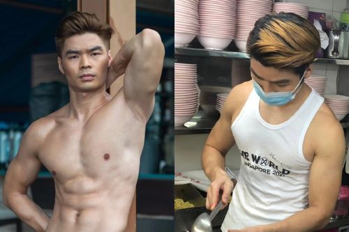 Người bán hàng rong được chú ý vì cơ bắp