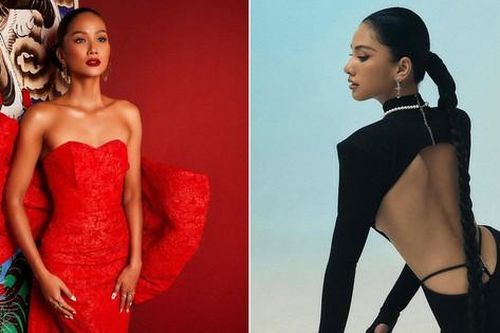 H'Hen Niê diện váy cúp ngực đỏ rực, Cẩm Đan mặc váy cut-out táo bạo khoe body nóng bỏng