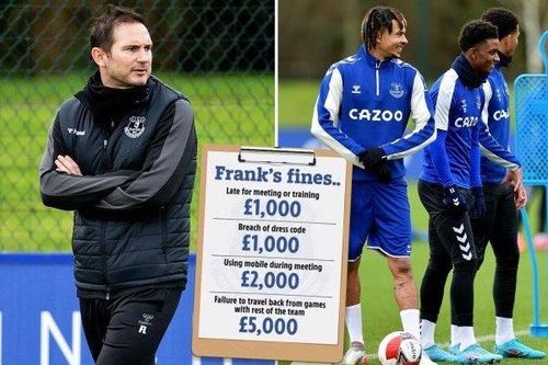 Lampard đưa ra bảng phạt tiền khiến cầu thủ Everton khiếp sợ