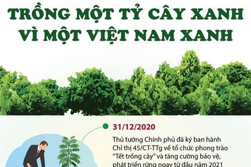 Trồng một tỷ cây xanh - Vì một Việt Nam xanh