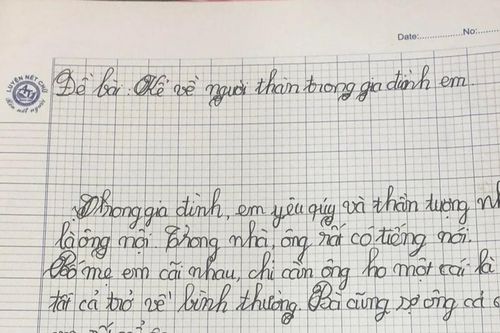 Làm văn tả về ông nội, học sinh tiểu học thẳng thắn 'bóc phốt' loạt tật xấu khiến dân mạng cười ngất