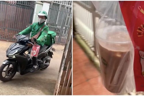 Đặt trà sữa không đưa tiền cho shipper còn đòi đánh giá 1 sao, cô gái lại được netizen khen đáng yêu