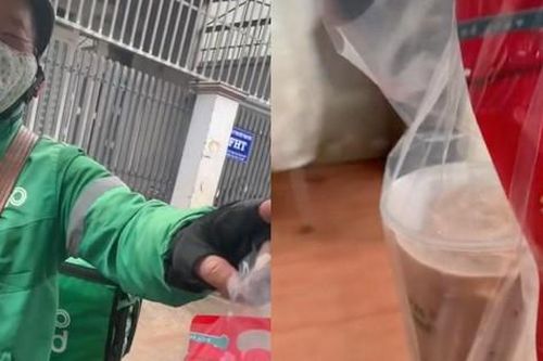 Cô gái đặt trà sữa bất ngờ gặp ngay 'shipper đặc biệt', hành động sau đó vô cùng đáng yêu