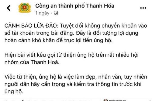 Cảnh báo tình trạng lừa đảo kêu gọi ủng hộ từ thiện qua mạng xã hội