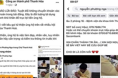 Giả mạo hình ảnh thương tâm của cháu bé để lừa đảo từ thiện