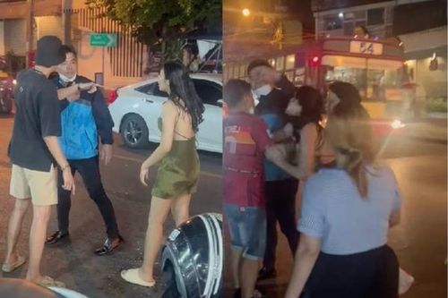 Vô cớ bị đổ bia lên đầu, thiếu nữ rượt đuổi, đấm đá kẻ gây hấn