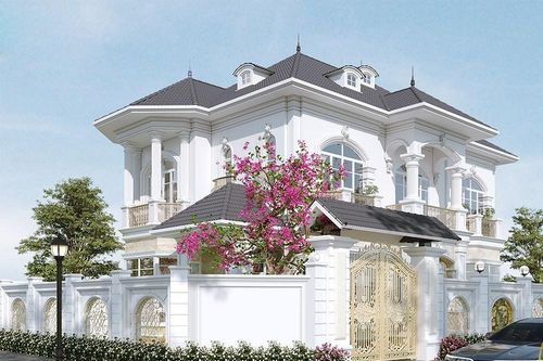 Mê đắm những mẫu biệt thự tân cổ điển 2 tầng đẹp vượt thời gian