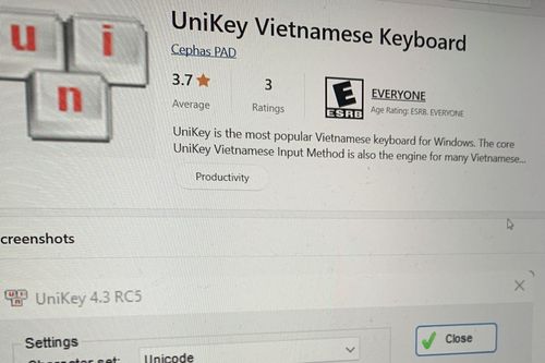 Nghi vấn về ứng dụng UniKey trên Microsoft Store