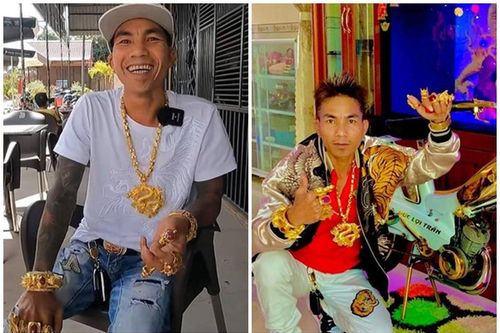 'Ngã ngửa' độ chịu chơi của đại gia đeo 50 cây vàng trên người