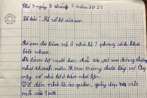 Bé trai tiểu học 'bóc phốt' bố, ai đọc xong cũng phải bật cười