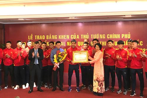 Tuyển Futsal Việt Nam nhận Bằng khen của Thủ tướng Chính phủ