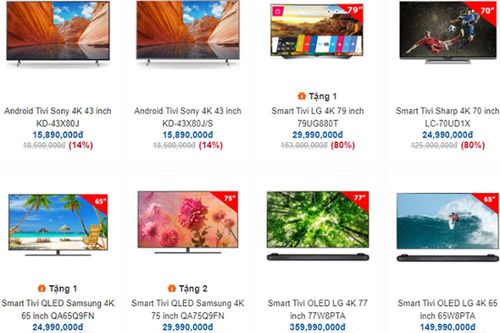 Đại hạ giá đầu năm: Tivi giảm hơn 80%, iPhone 13 hạ cả triệu